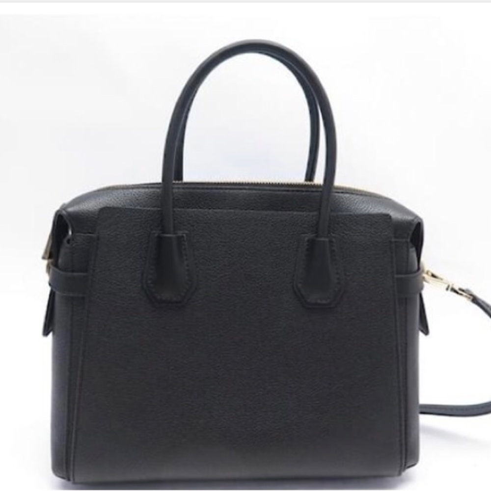 Michael Kors Mercer Handbag Black Leather Purse Crossbody - Picture 3 of 5